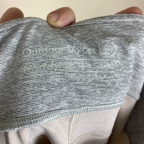Outdoor Voices Leggings Sz XS Dipped in Oatmeal Cream Gray Colorblock - Picture 7 of 7